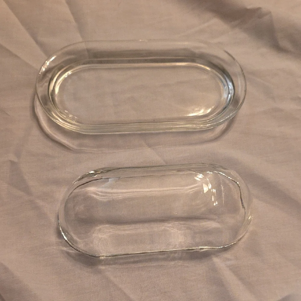 Elegant Clear Glass Butter Dish Modern Classic